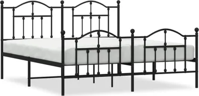 Obrázok produktu pre vidaXL Kovová posteľ bez matraca s podnožou čierna 180x200 cm