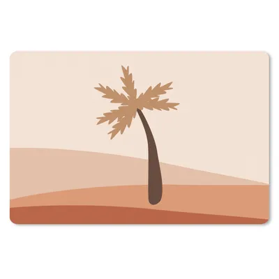 Produktbild von MuchoWow® Schreibtischunterlage Sommer - Palme - Braun 60x40 cm - XXL Mauspad - Großes Mauspad