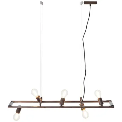 Produktbild von Brilliant Pendelleuchte Kalla Schwarz 5-flammig max. 5 x 40W E27 ohne Leuchtmittel kürzbar