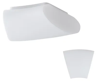 Immagine prodotto di OSMONT ALT59313 ALTAIR 2 Lampada da soffitto/parete in vetro, bianca, IP41, 3000 K, LED da 19 W