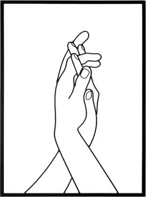Obrázok produktu pre Nástenný panel Mauro Ferretti Simply Hands 40 x 1 x 55 cm, čierny