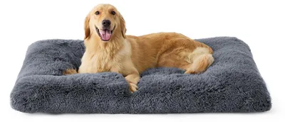 Produktbild von Hundebett XL Waschbar Flauschig 104x69cm Dunkelgrau