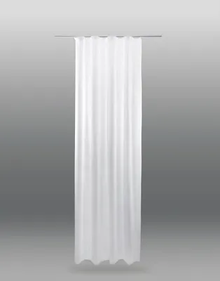 Produktbild von Gardine Noella Perlweiß 140x175 cm – transparenter Voile Dekoschal mit Universalband, Polyester, Sichtschutz für Fenster