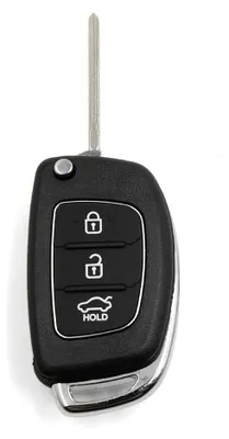 3-Knopf-Falt-Schlüsselgehäuse mit Rohling, Ersatz für Auto