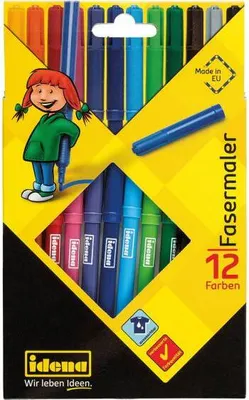 Produktbild von Idena Fasermaler 12 Stück Strichstärke: 2 mm