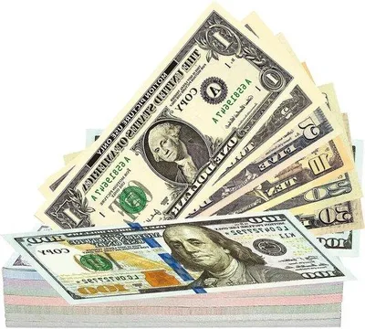 Image de Faux billets de dollar - Jeu de rôle - Lot de billets - Accessoire de fête - Carton de haute qualité - 150 unités - Coloré