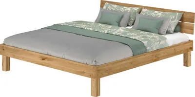 Produktbild von Massivholzbett Einzelbett Doppelbett Eiche geölt Liegeflächengröße wählbar V-60.88-220