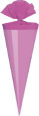 Produktbild von Bastel Schultüte / Länge: 35cm / rund / Farbe: glanzlackiert lila