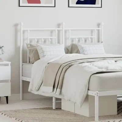 Produktbild von vidaXL Kopfteil Metall Weiß 120 cm - Kopfteil - Kopfteile - Bettkopfteil - Kopfteil Doppelbett