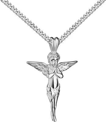 Produktbild von Kreuz 925 Silber  Schutzengel Anhänger Kreuzanhänger. Mit Kette 70 cm
