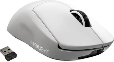 Immagine prodotto di Mouse da gioco, Logitech G Pro X Superlight, wireless, sensore HERO, piedini in PTFE, bianco