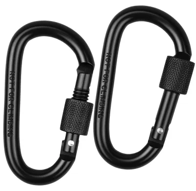 Produktbild von Set aus 2 kleinen Karabinerhaken für Schlüssel und Rucksäcke