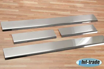 Obrázek produktu pro Nerezové prahové lišty V2A matné pro Hyundai i10 4ks se zkosením