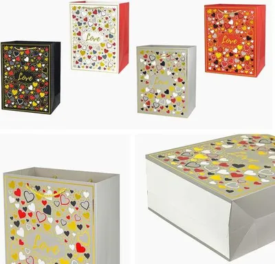 Zdjęcie produktu dla TORBA PREZENTOWA, 23 x 18 x 10 cm – różne wzory i kolory
