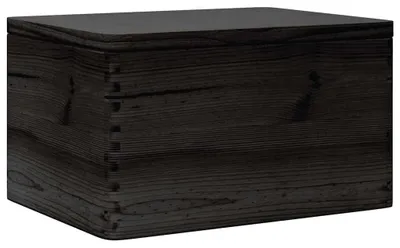 Immagine prodotto di vidaXL Scatola di legno con coperchio nero 40x30x23 cm in legno di pino massiccio