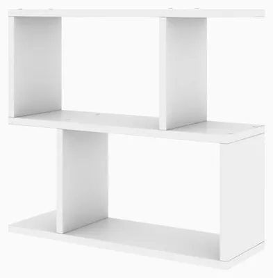 Image de Table d'appoint en panneau de particules mélaminé blanc 60 x 55 x 20 cm