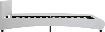 Produktbild von vidaXL Bettgestell mit LED Weiß Kunstleder 160×200 cm