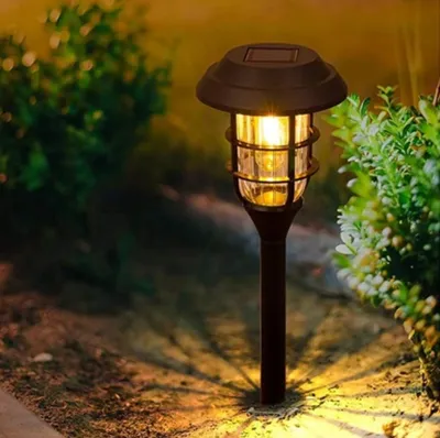Produktbild von 2x LED Warmweiß Solarlampe Solarleuchte Gartenlicht Gartenleuchten, Solar-Wegeleuchten für den Außenbereich, Gartensteckerleuchten Garten, Terrasse, Rasen