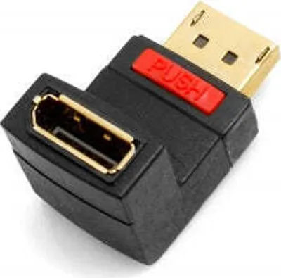 Produktbild von DisplayPort (male) zu DisplayPort (female) Adapter Aufwärtswinkel | System-S