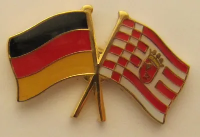 Produktbild von Bremen / Deutschland Freundschafts Pin Anstecker Flagge Fahne Nationalflagge