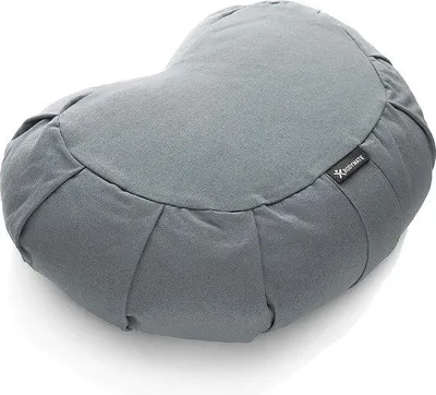 Immagine prodotto di Cuscino da meditazione Famanu, colore grigio chiaro - Lunghezza 42 cm, larghezza 30 cm, altezza 15 cm