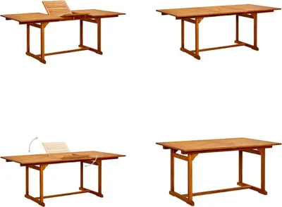 Obrázek produktu pro vidaXL Zahradní jídelní stůl (150 200)x100x75 cm z masivního dřeva akácie - Zahradní stůl - Zahradní stoly - Jídelní stůl - Jídelní stoly