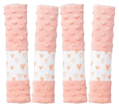 Immagine prodotto di Cuscini per sedili auto, per bambini, confezione da 4 pezzi, colore rosa, dimensioni 25x5,7 cm