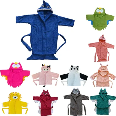 Produktbild von Baby Bademantel mit Kapuze, Größe:74/80, Modell:bordeaux - Eule