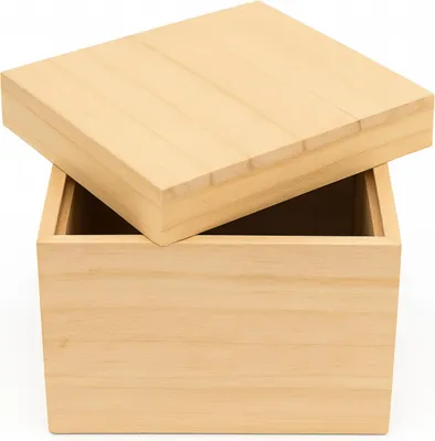 Produktbild von Holzkiste mit Deckel 17 cm – naturbelassen – Deko & Aufbewahrung