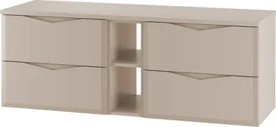 Produktbild von Waschbeckenunterschrank inkl. Waschtischplatte 140 cm breit in kaschmir DORIDA-140