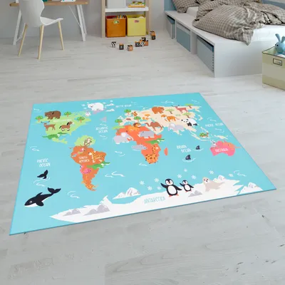 Immagine prodotto di Tappeti per bambini, tappeti a pelo corto per camerette con vari disegni Tappeti da gioco colorati Dimensioni 100x200 cm