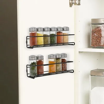 Produktbild von Kräuterregal - 2 Stück - Hängendes Kräuterregal - Kräuterorganizer - Hängendes Kräuterregal - Küchenorganizer - Für die gewünschte Ordnung in Ihrer Küche!