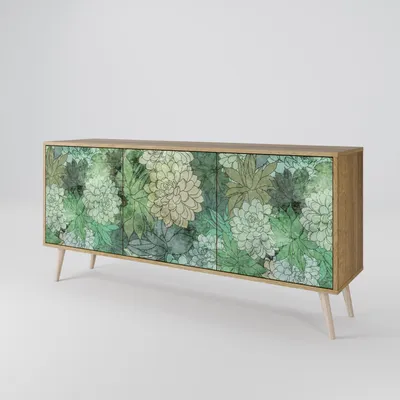 Immagine prodotto di Spacerebels cassettiera a 3 ante - credenza cassettiera - credenza alta - mobile armadio - soggiorno camera da letto - 57,5×164,5×42 (HxLxP)