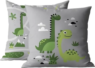 Produktbild von Kissenbezug, Kinderkissenbezug, Baumwolle 40x40 psba0061a Dinosaurier