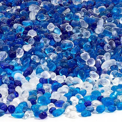 3000 blaue Glaskiesel 6-14 mm Aquarium Kies Steine