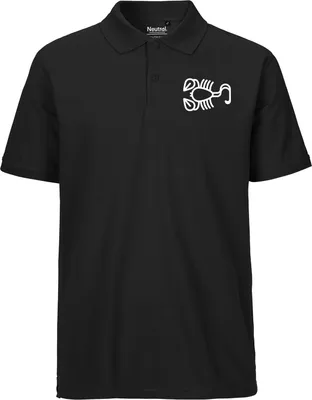 Produktbild von Huuraa Herren Polo Shirt Skorpion Sternzeichen Symbol M Black Bio Baumwolle Fairtrade Poloshirt Geschenkidee