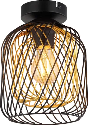 Produktbild von Globo Lighting Deckenleuchte Metall schwarz matt, 1x E27