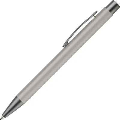 Produktbild von Kugelschreiber / aus Metall / mit Soft-Touch / Farbe: hellgrau