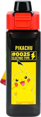 Produktbild von Pokémon Trinkflasche 500 ml - Kinderflasche mit Tragegriff & Klappdeckel