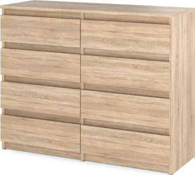 Zdjęcie produktu dla Komoda Z Szufladami Dąb Sonoma Hugo Szafka Rtv Do Salonu Sypialni 120Cm