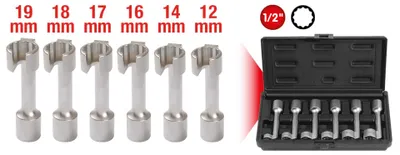 Produktbild von KS Tools 1/2" Offener Ring-Steckschlüssel-Satz, 6-teilig