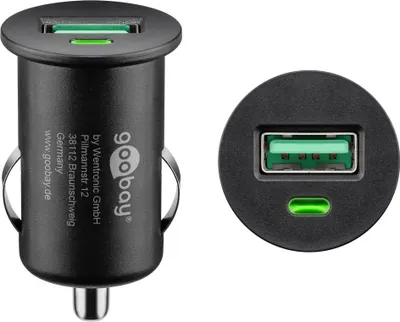 Obrázek produktu pro 150x Goobay 45162 Rychlonabíječka USB do auta (18 W), černá - Nabíjecí adaptér do auta s technologií Quick Charge 3.0 (18 W), černý