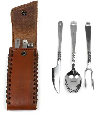 Produktbild von Mittelalter-Besteckset 4-teilig Edeltstahl Fuhrmannsbesteck