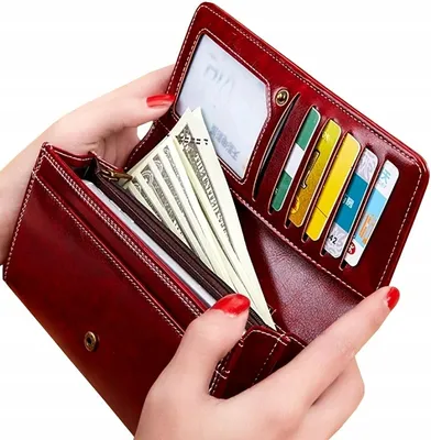 Produktbild von Damenportemonnaie - Druckknopfverschluss - Geschenk - Handtaschen-Ergänzung - ökologisches Leder - 14 Fächer - maximale Funktionalität