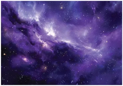 Produktbild von Fototapete Kosmos Wolken Sterne - 350x250 cm - Vliestapete Kinderzimmer - Vlies Fototapete Lila - 16561VX7