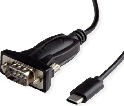 Immagine prodotto di VALUE Cavo convertitore USB - Seriale, tipo C - RS232, nero, 1,8 m