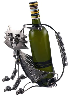 Image de GiftyCity, porte-bouteilles à vin, motif chat