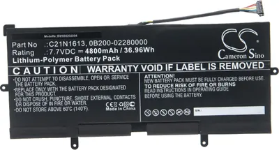 Produktbild von vhbw Akku kompatibel mit Asus Chromebook Flip C302CA-DH75, C302CA-DHM3-G, C302CA-DHM3, C302CA-DHM4 Notebook (4800 mAh, 7,7 V, Li-Polymer)