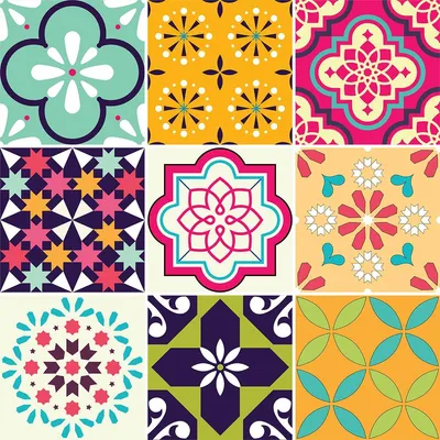 Produktbild von Selbstklebende Fliesenaufkleber für Küche und Bad – 9 Zementfliesenaufkleber (Celso-Stil) – 9 Aufkleber, 20 x 20 cm