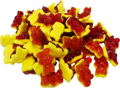 Produktbild von Fruchtgummi Rote Grütze Bären mit Schaumboden als Dessert 300g